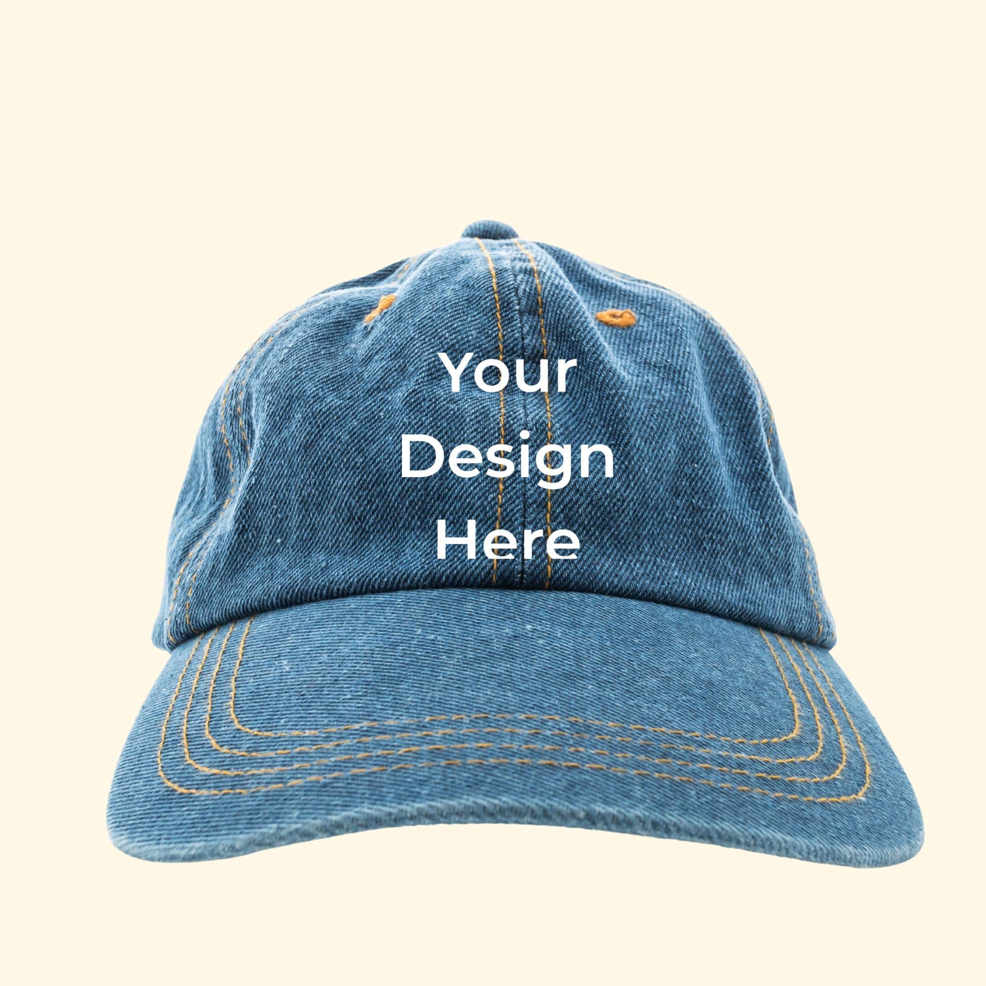 custom branded denim caps