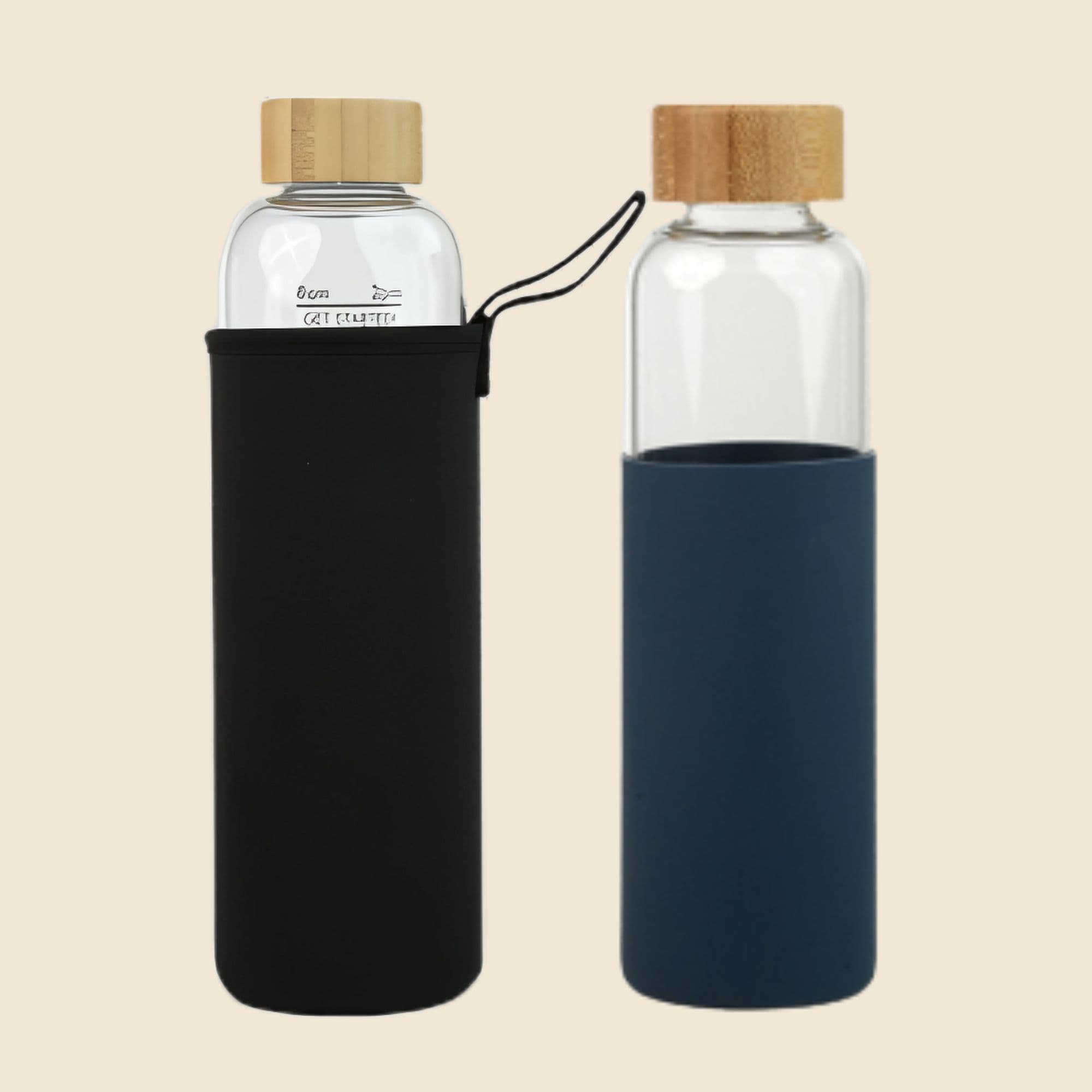 custom branded glass sipper bottle