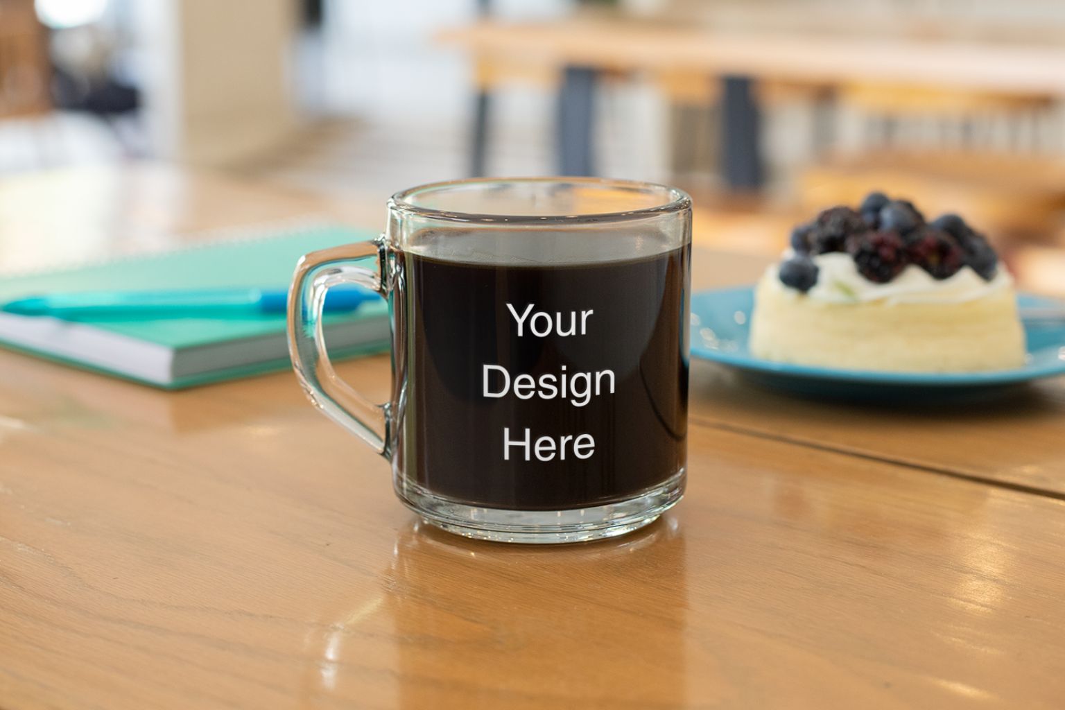 customized clear glass mugs